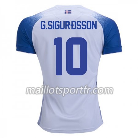 Maillot de Foot Islande G.Sigurdsson 10 Exterieur Coupe du monde 2018